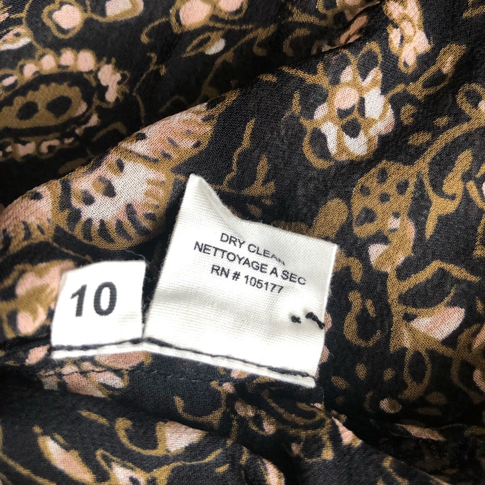 Ulla Johnson Black and Gold Floral Blouse - Picture 11 of 13